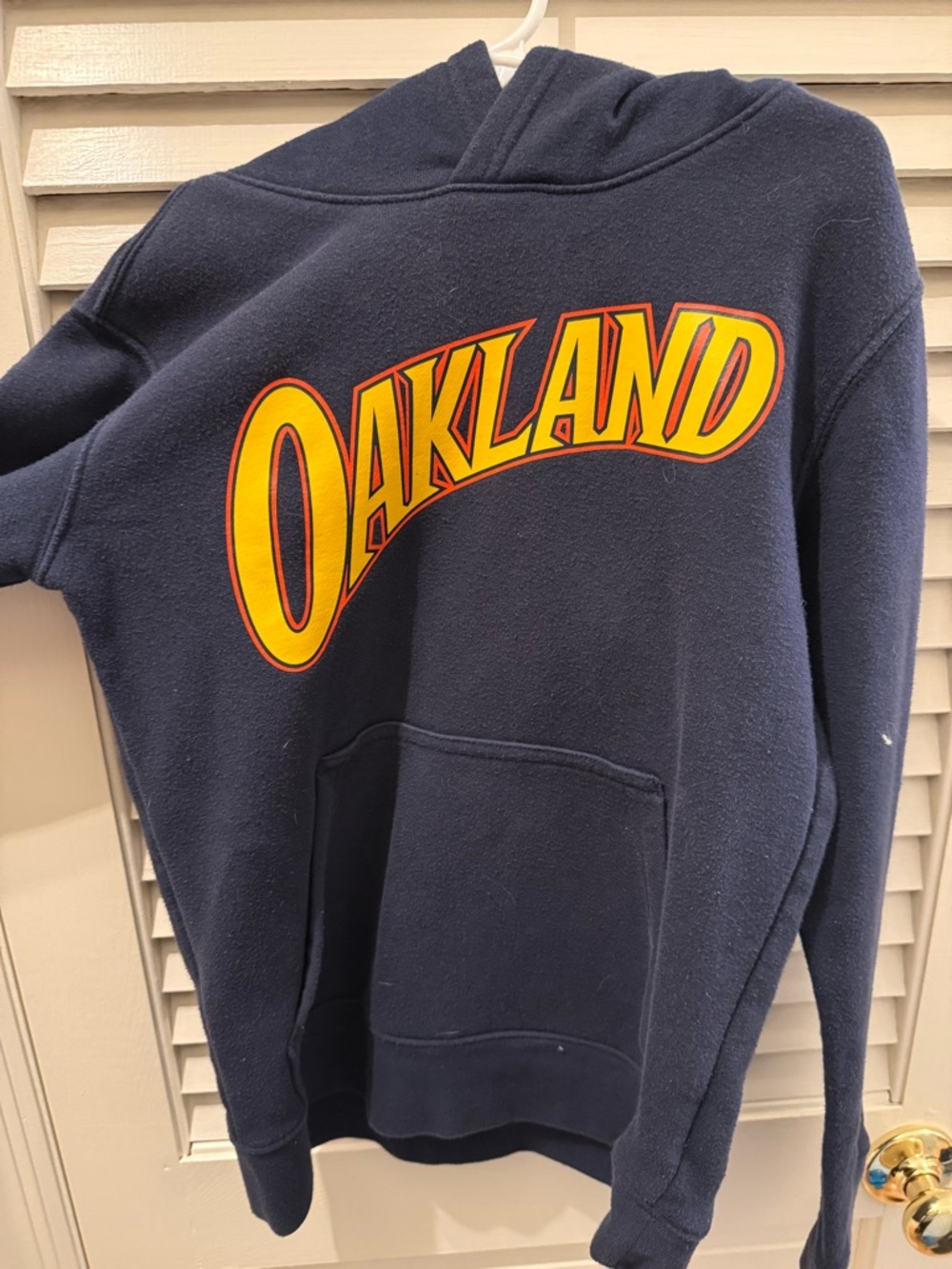 Kids Navy Oakland NBA Hoodie (Throwback)